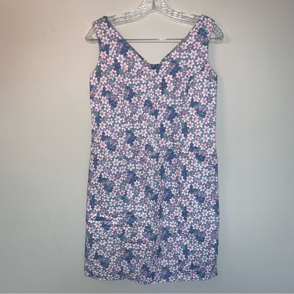 Lilly Pulitzer Vintage Purple Pink Floral Mini Dress Cotton S - Picture 1 of 7